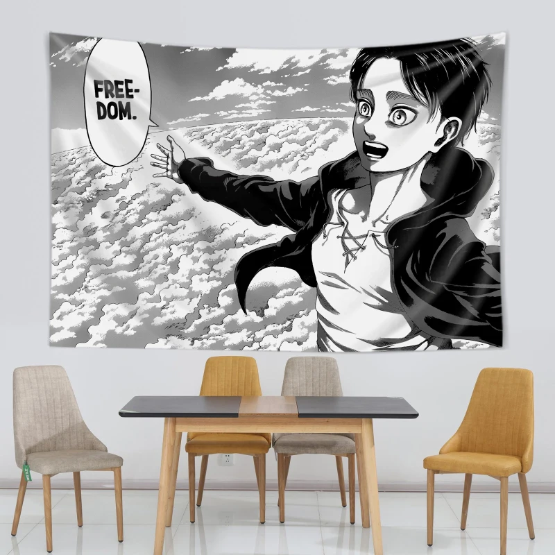 Canvas Wrap Ready - Póster de Manga Eren Yeager Freedom,