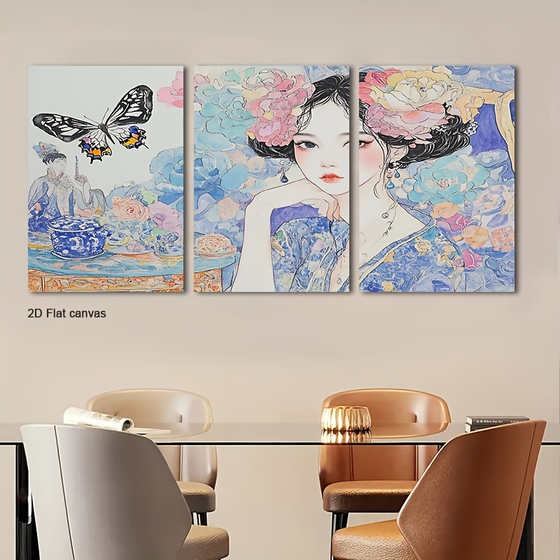 Canvas Wrap Ready - Lienzo sin Marco, 3 Piezas, Arte