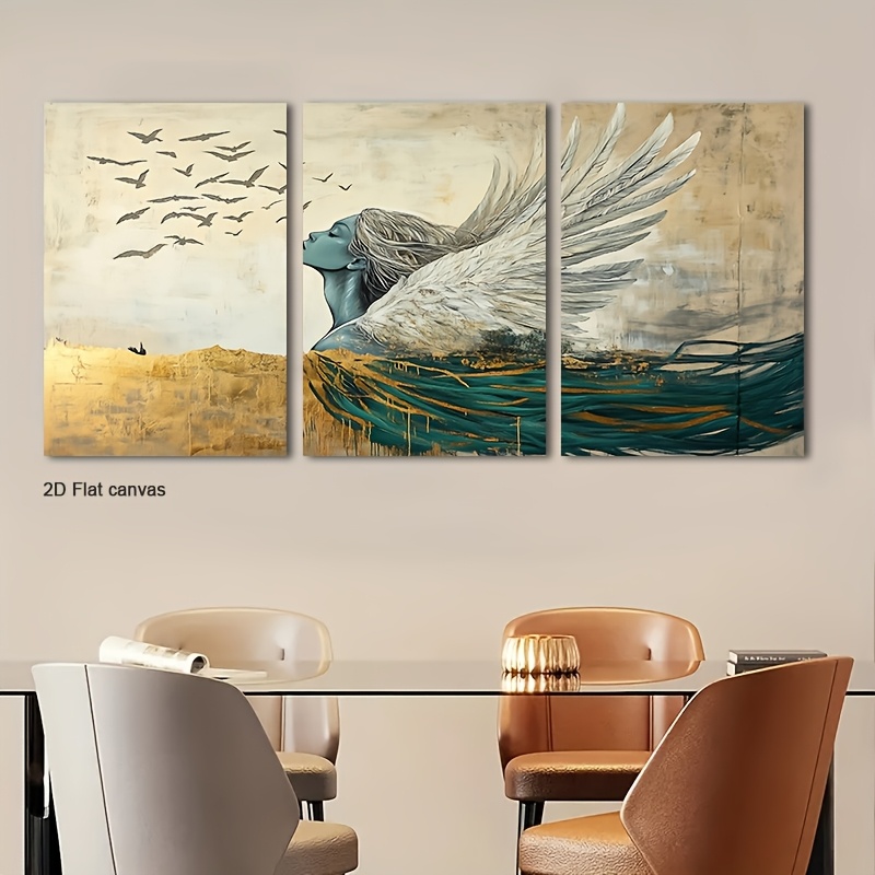 Canvas Wrap Ready - Lienzo sin Marco, 3 Piezas, Figura